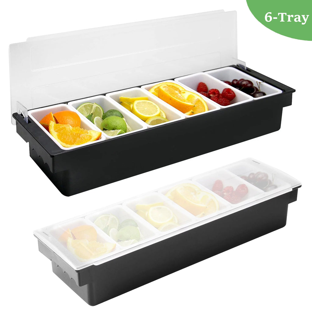 3/4/5/6 Tray Condiment Server with Lid I3777