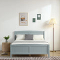 Gray Solid Pine Wood Full Bed Frame with Headboard E189397