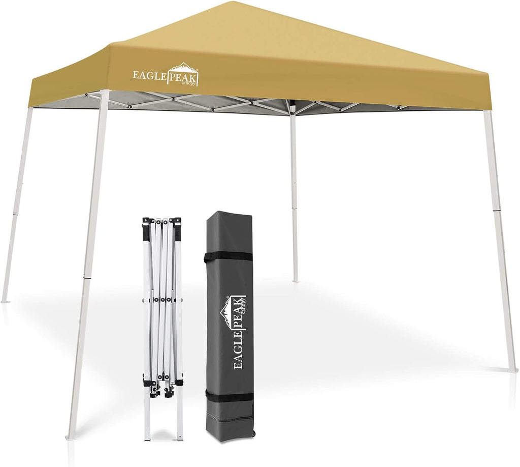 10' x 10' Slant Leg Pop-up Canopy Tent with 64 Square Feet of Shade (Blue) P3727