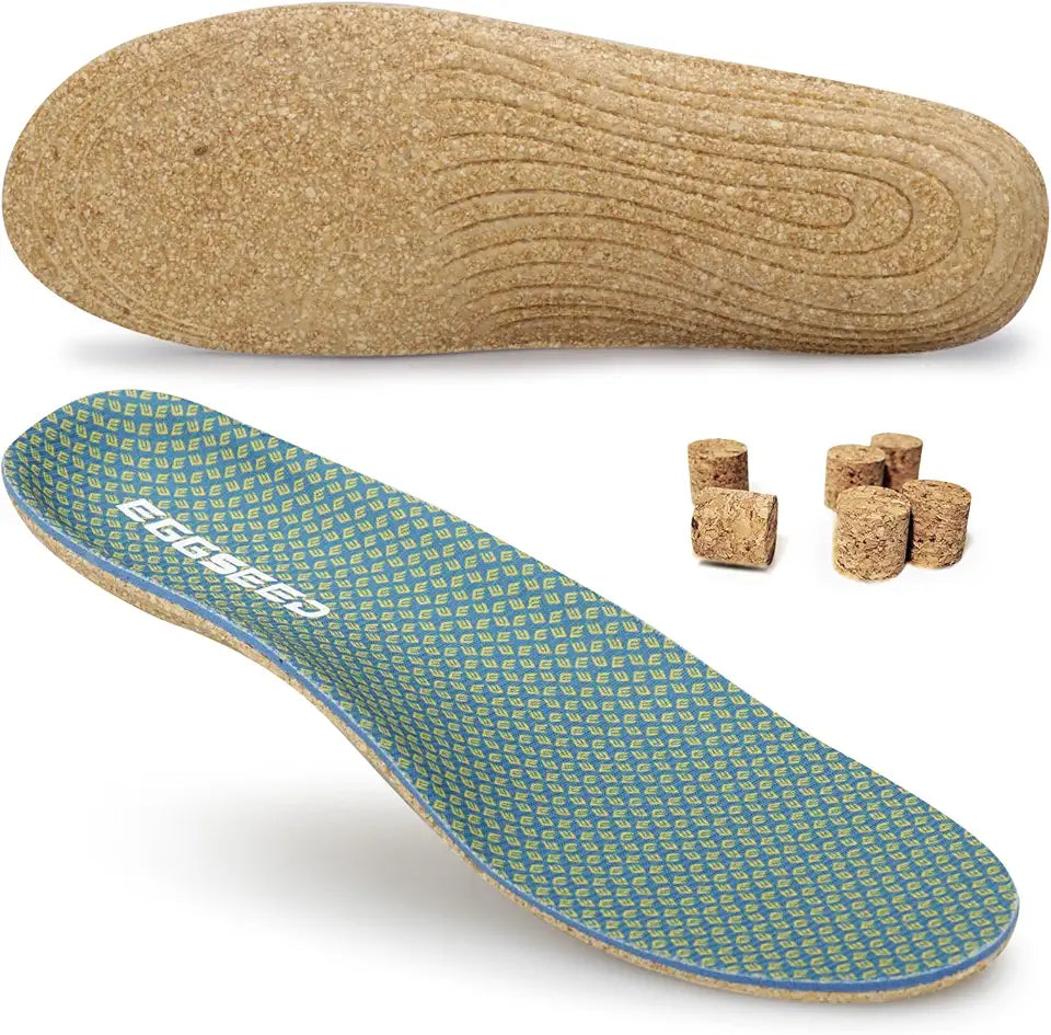 Soft Breathable Cork Arch Support Insoles I6469