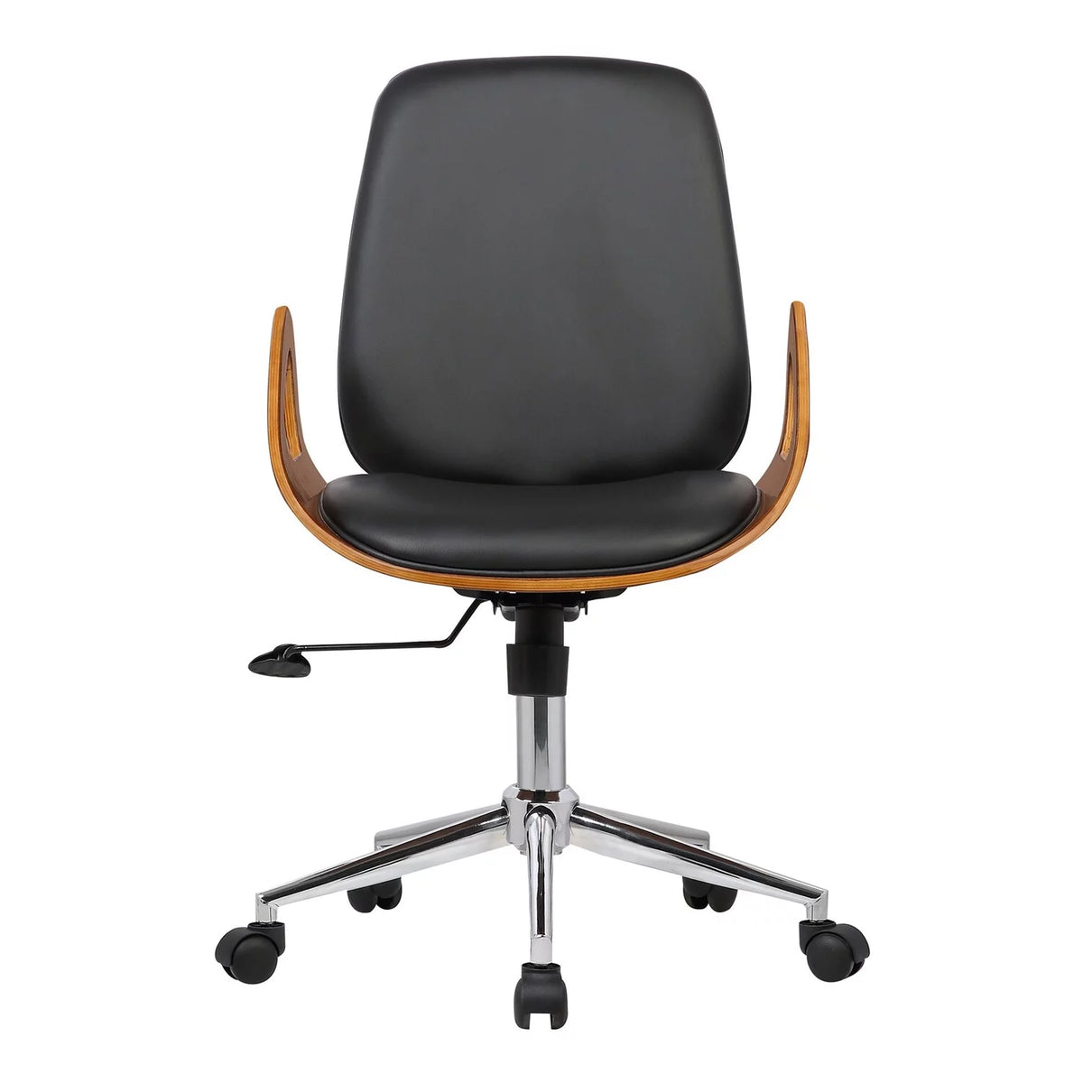 Adjustable Leatherette Wooden Frame Office Chair B61910