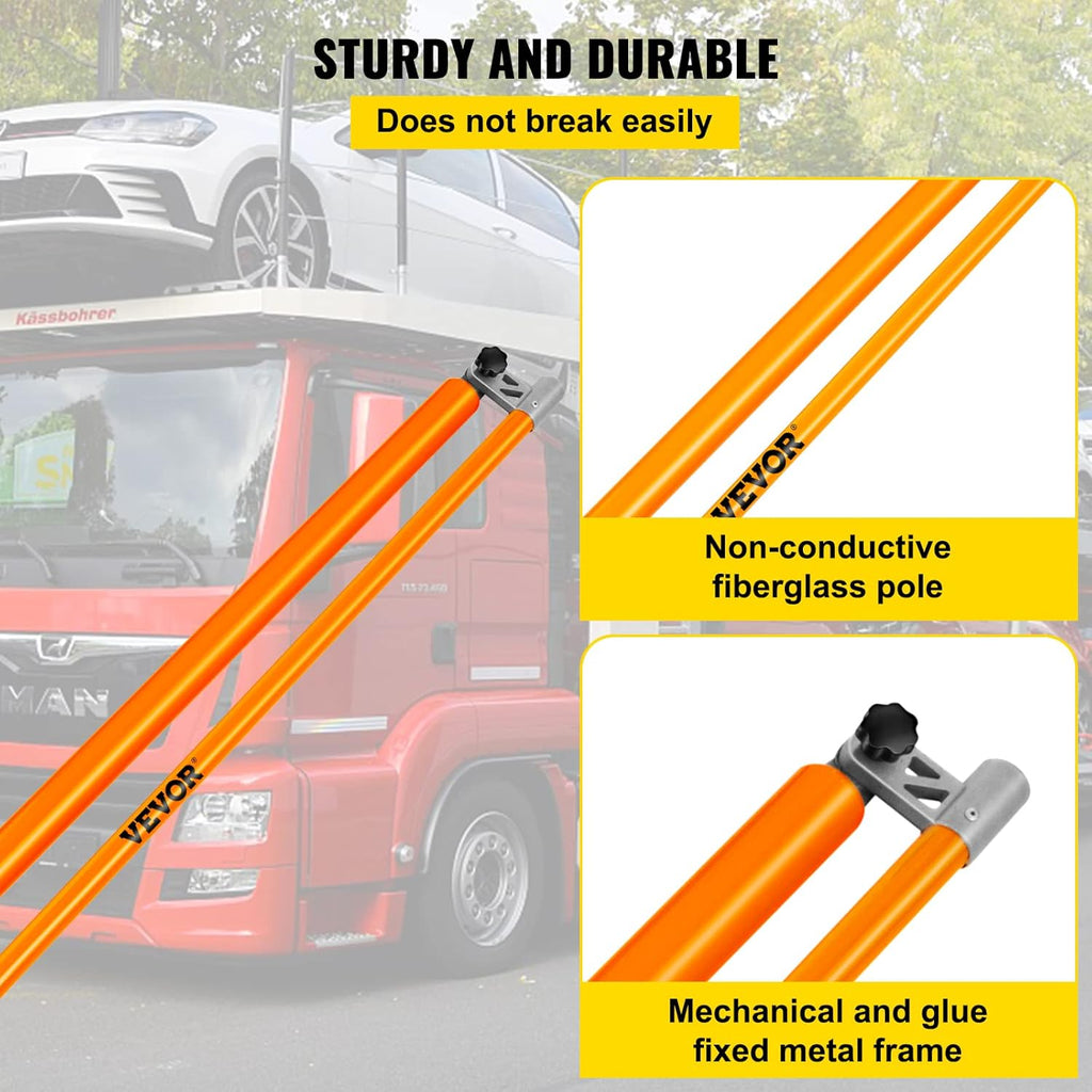 15' Fiberglass Truck Height Measuring Stick with Carrying Bag D10381