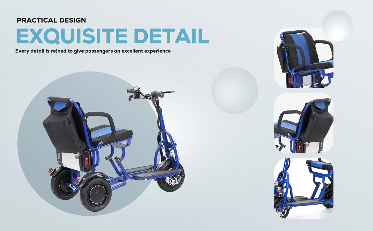 Blue Folding Mobility Scooters P246