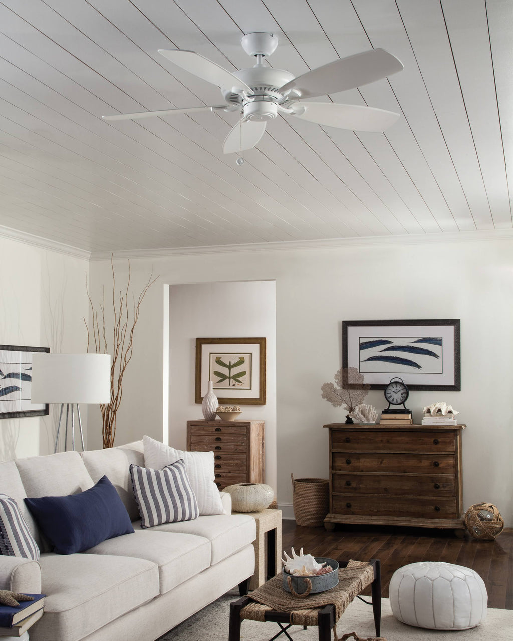 White Ceiling Fan M6615