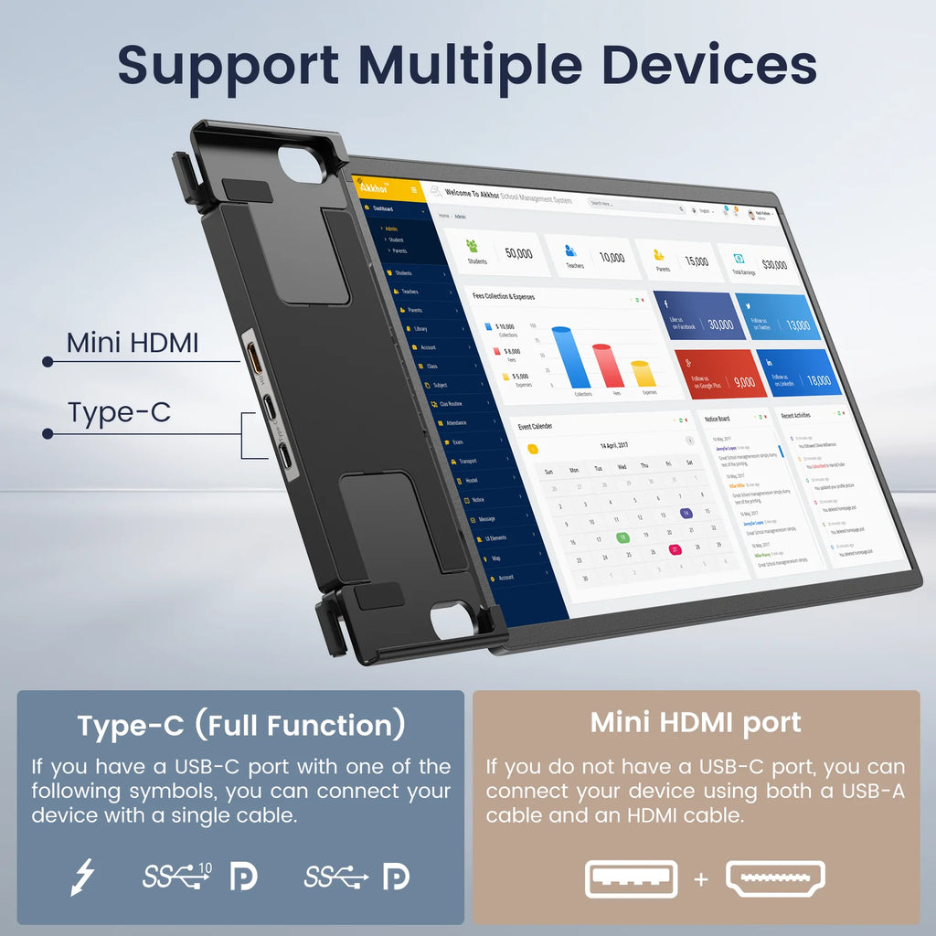 14 Inch Portable IPS Laptop Monitor Extender O962