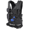 Black Cross Draw Vest Z5448