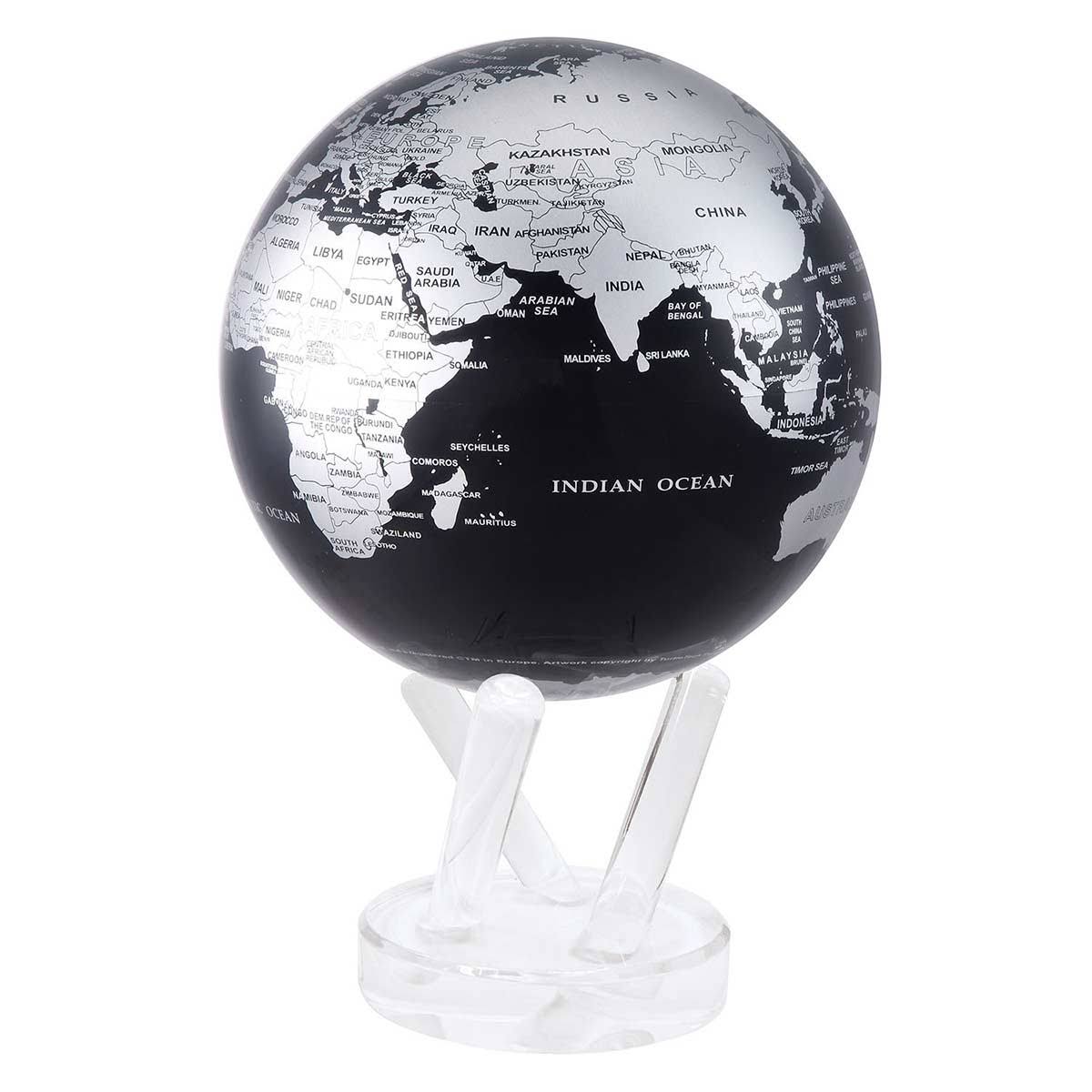 Black and Silver Globe 6" V505
