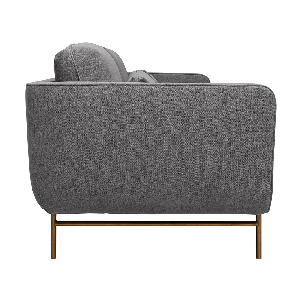 77" Fabric & Metal Sofa in Gray L414