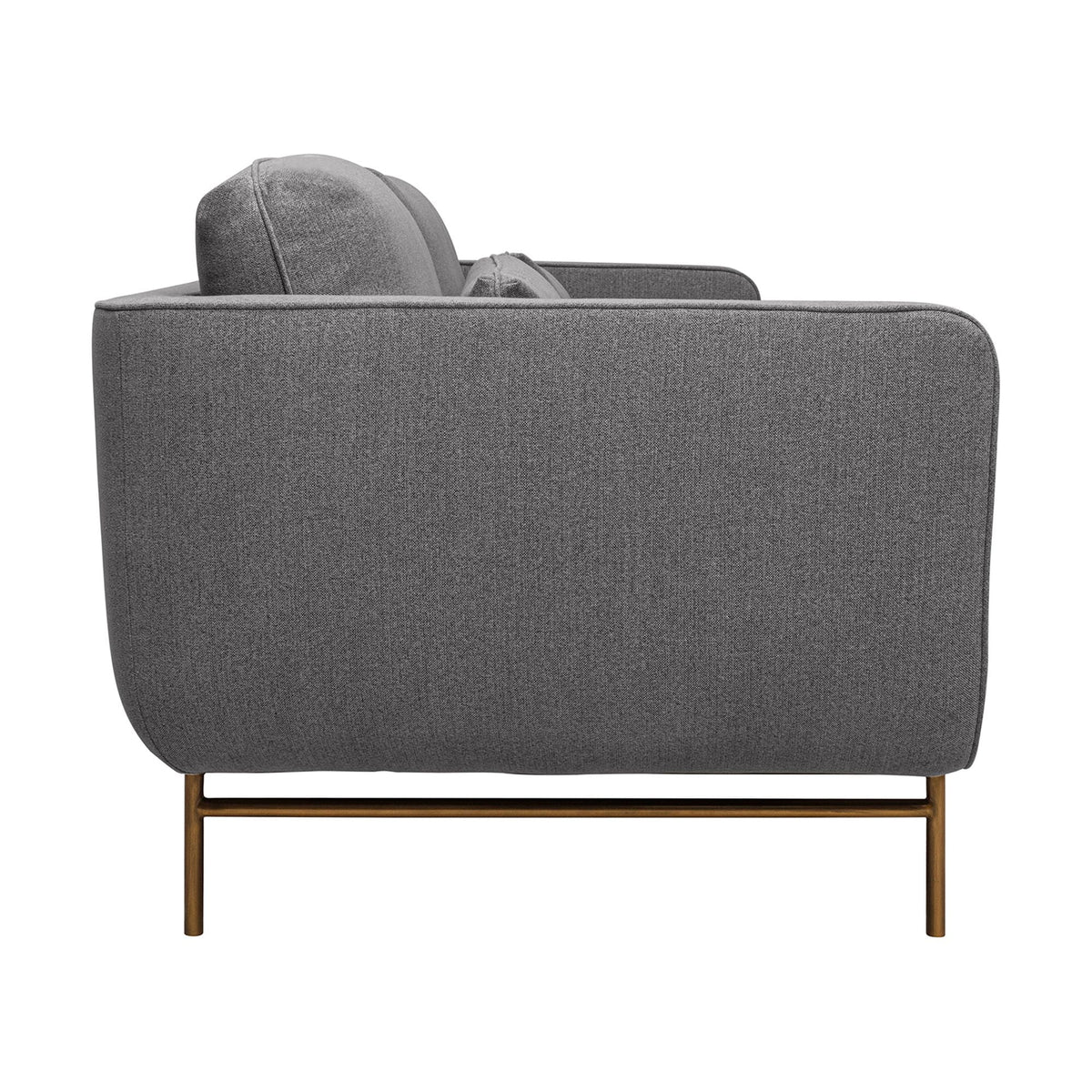 77" Fabric & Metal Sofa in Gray L414