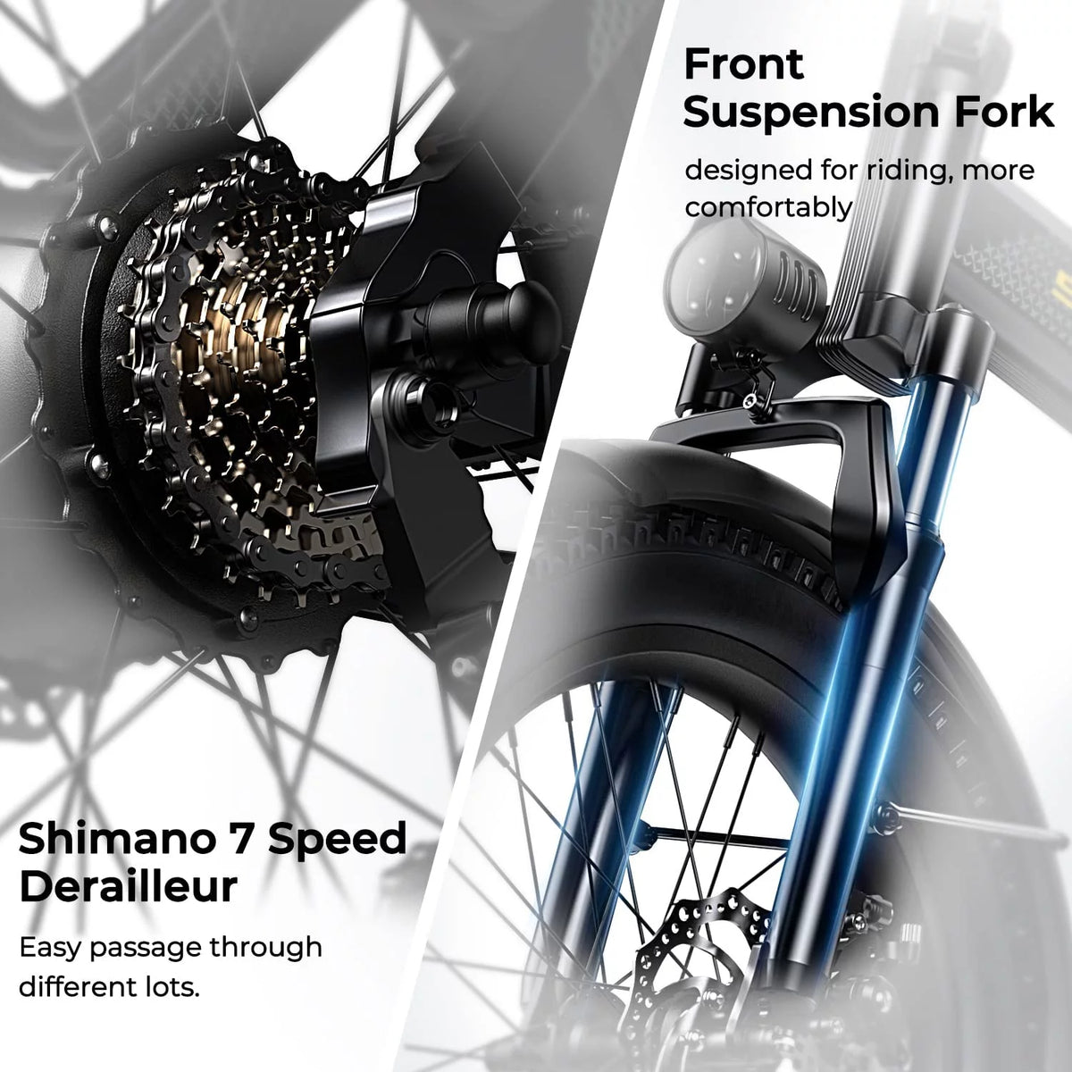 Foldable 20" Fat Tire Electric Bike with 750W Motor E8013