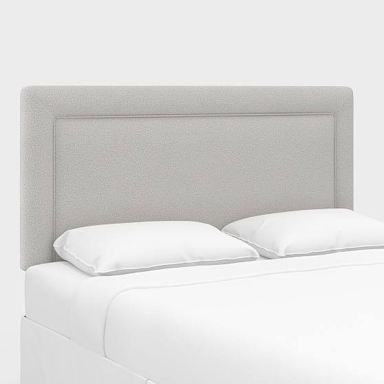 California King Chenille Tweed Upholstered Headboard N723184