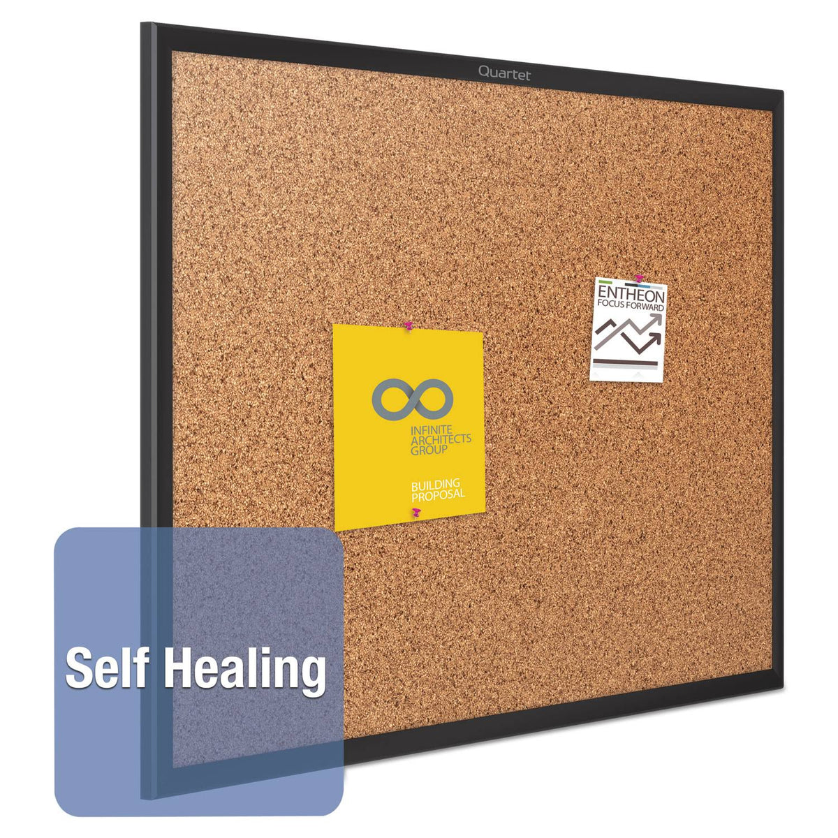 Cork Bulletin Board 72x48 Aluminum Frame D749