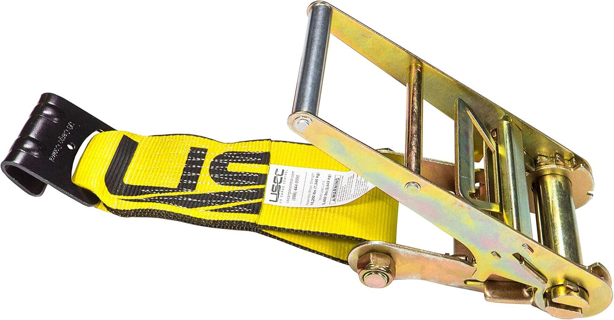 4 Inch x 11 Inch Yellow Fixed End with Ratchet and Flat Hook F939317