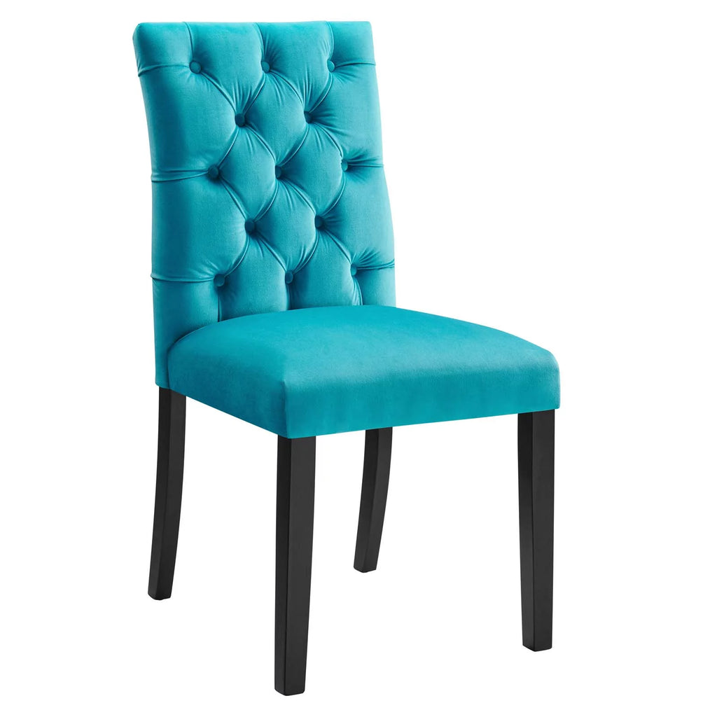Blue Velvet Dining Chairs Set of 2 N261751