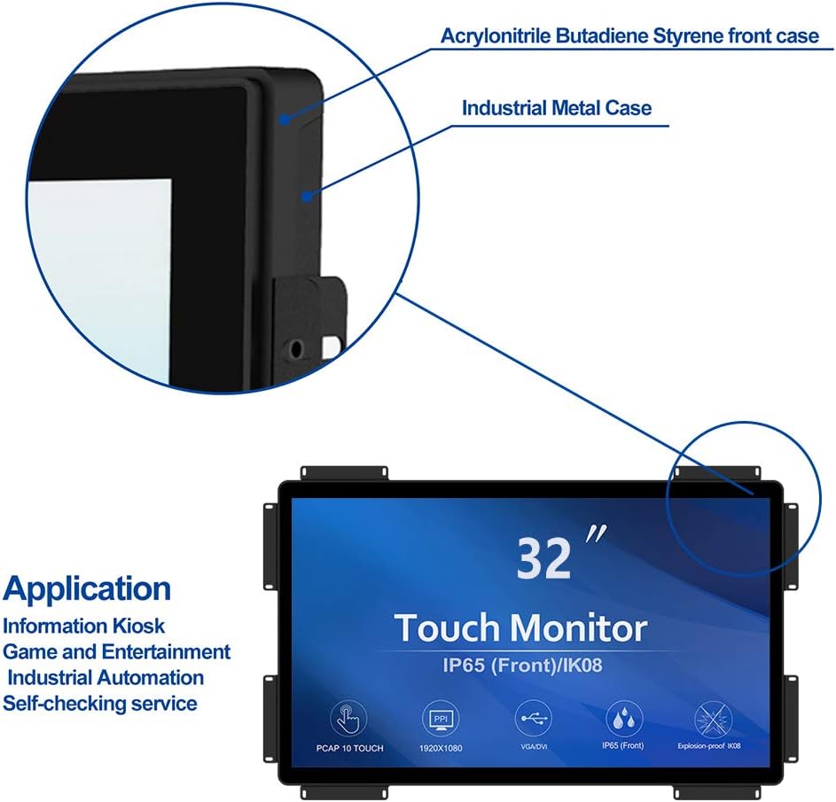 32 inch 10 Points PCAP Open Frame Touch Screen Monitor K859