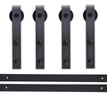 Matte Black Sliding Door Hardware 2-Set E887768