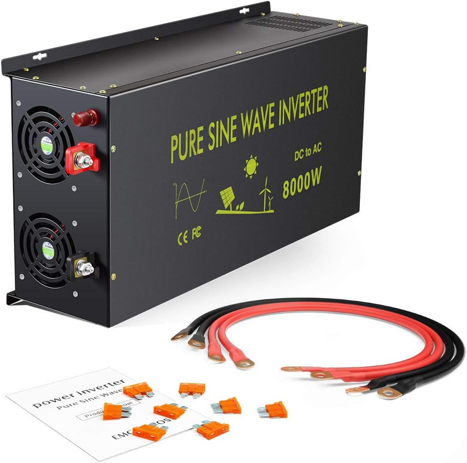 8000W Pure Sine Wave Power Inverter DC 36V to AC 120V X3647