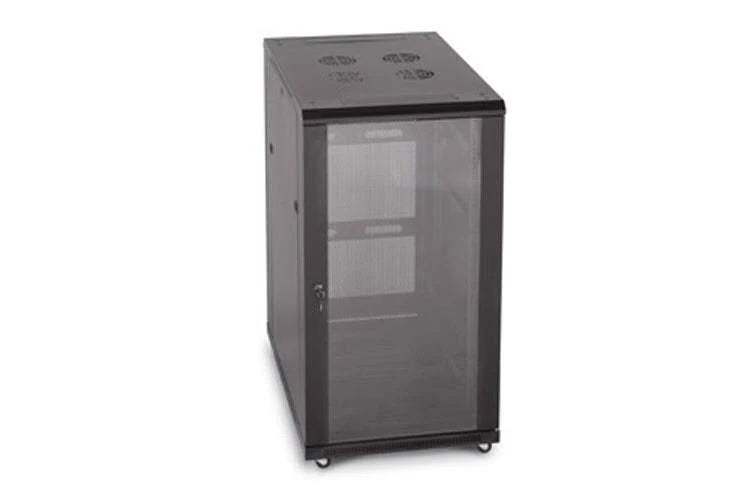 22U Cabinet with Glass Front and Vented Rear Doors X199