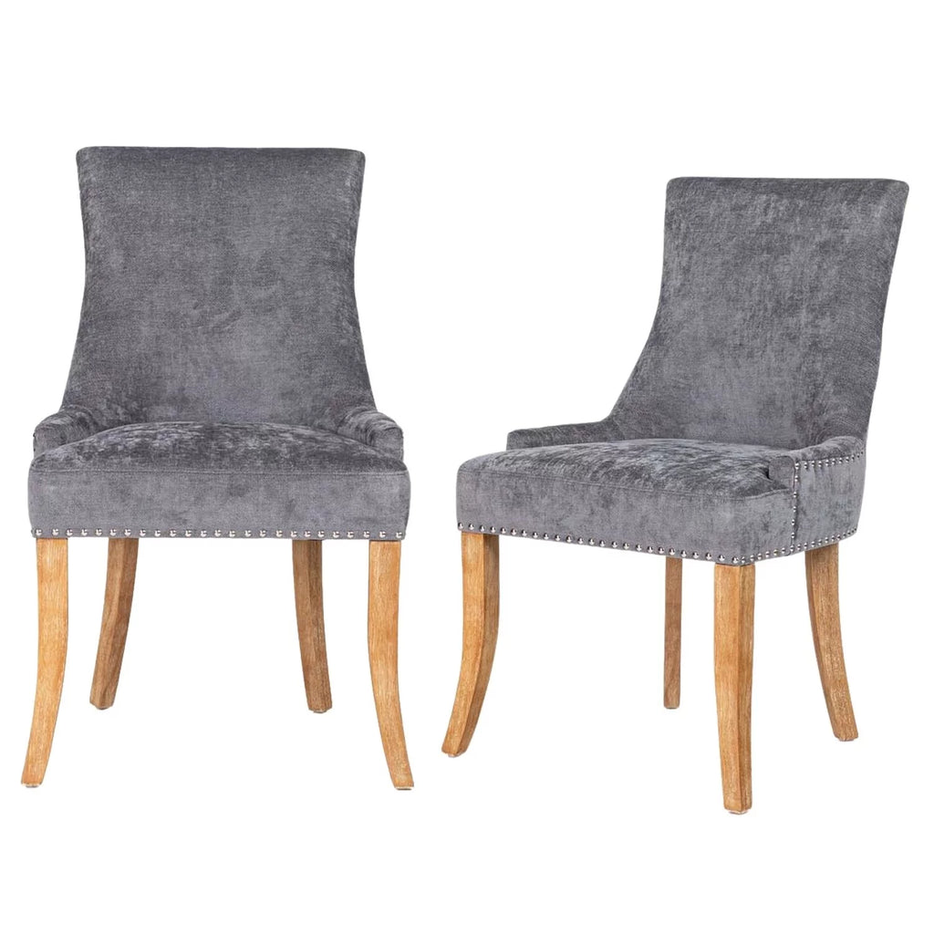 Upholstered Dining Chair Set of 2 with Solid Wood Legs L71952