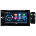 6.2" Double DIN Receiver with Bluetooth & Detachable Faceplate with Padded Carry Case I468
