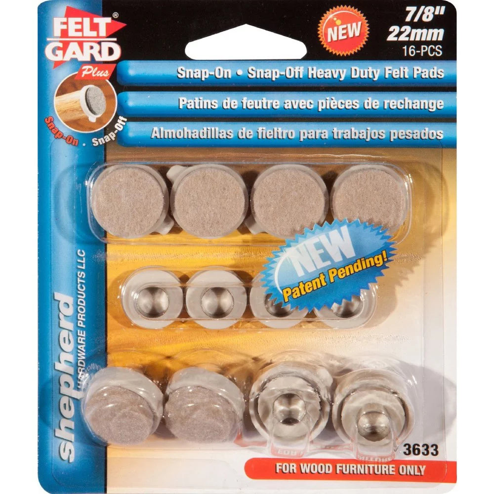 Beige Round Furniture Pads 8 Count U4419