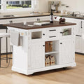 Black Drop Leaf Kitchen Island with Power Outlet Rolling Storage Cart X358784