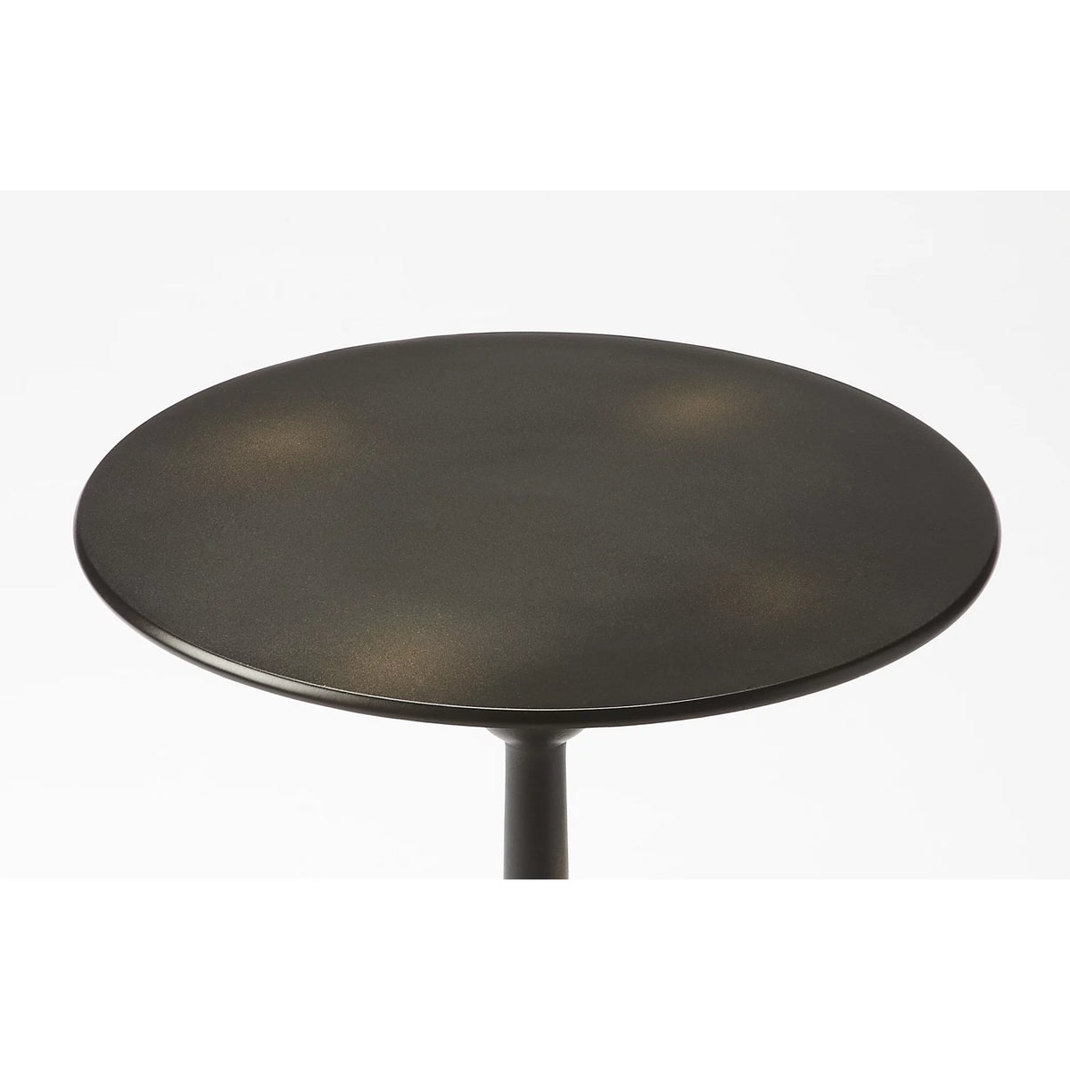 Black Iron Pedestal End Table W44669