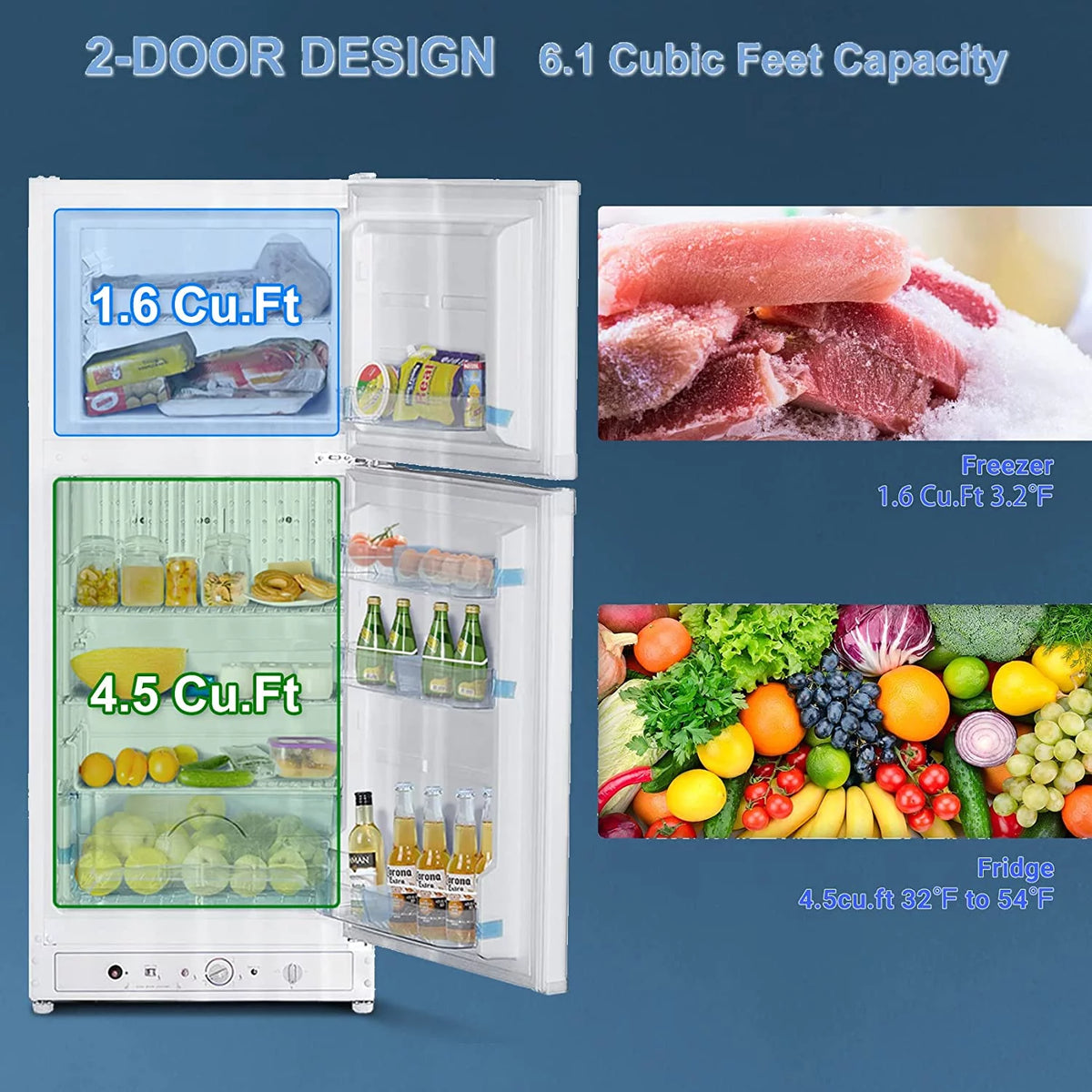 6.5 Cu ft Propane Refrigerator F94079