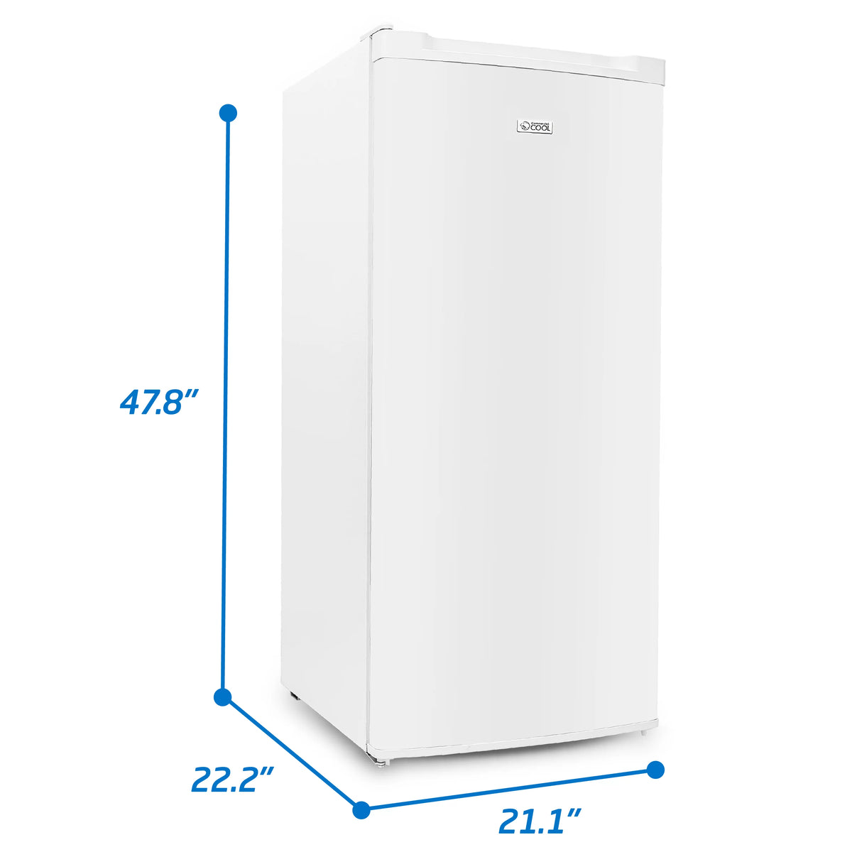 White 5 Cu Ft Upright Freezer with Reversible Door F439