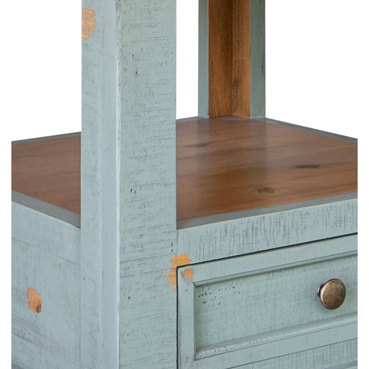 26 Inch Solid Pine Wood Side End Table O3435