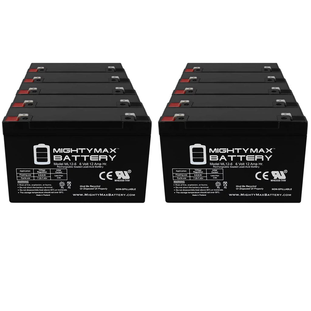 12V 12AH SLA Battery 10 Pack D910052
