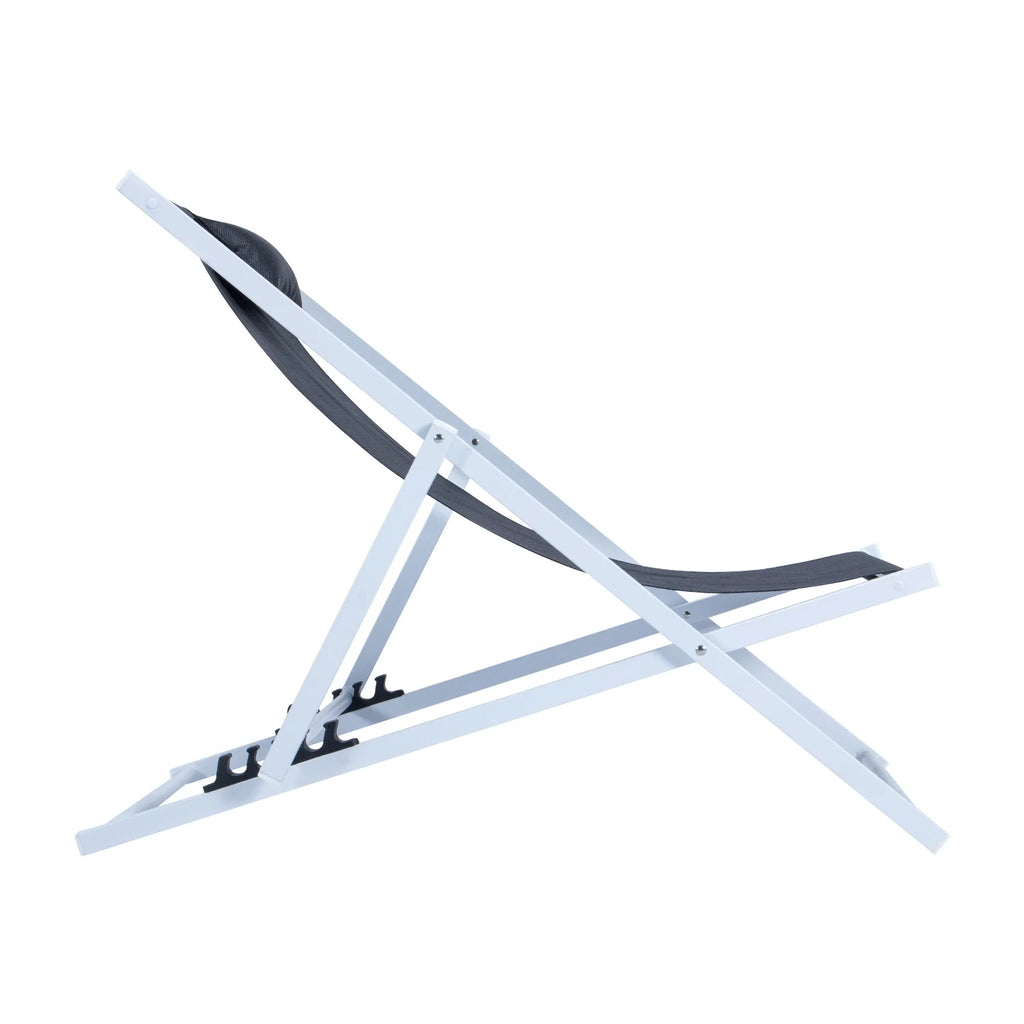 Outdoor Sling Lounge Chair With Headrest P803015