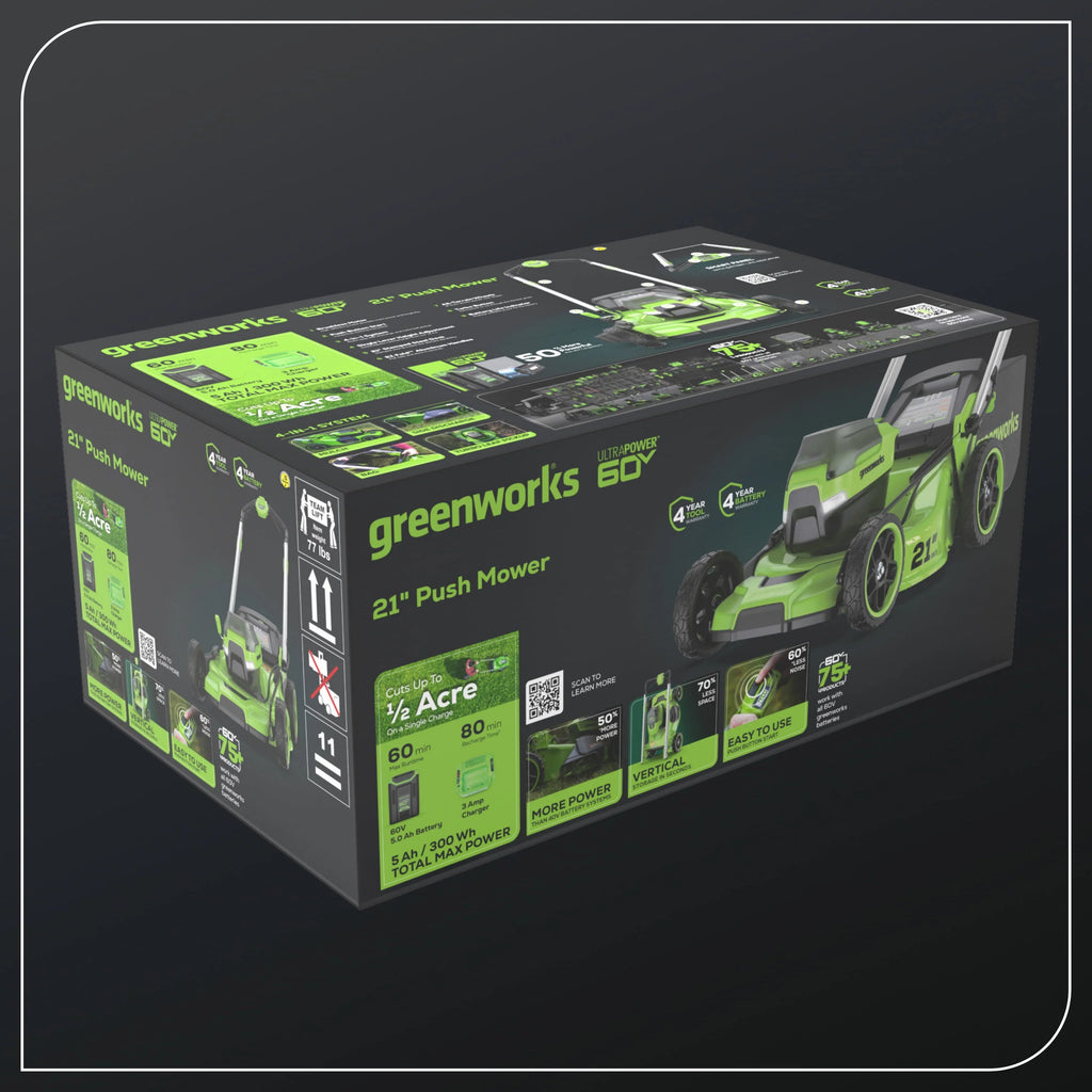60V 21 Push Lawn Mower with Battery & Charger X12364