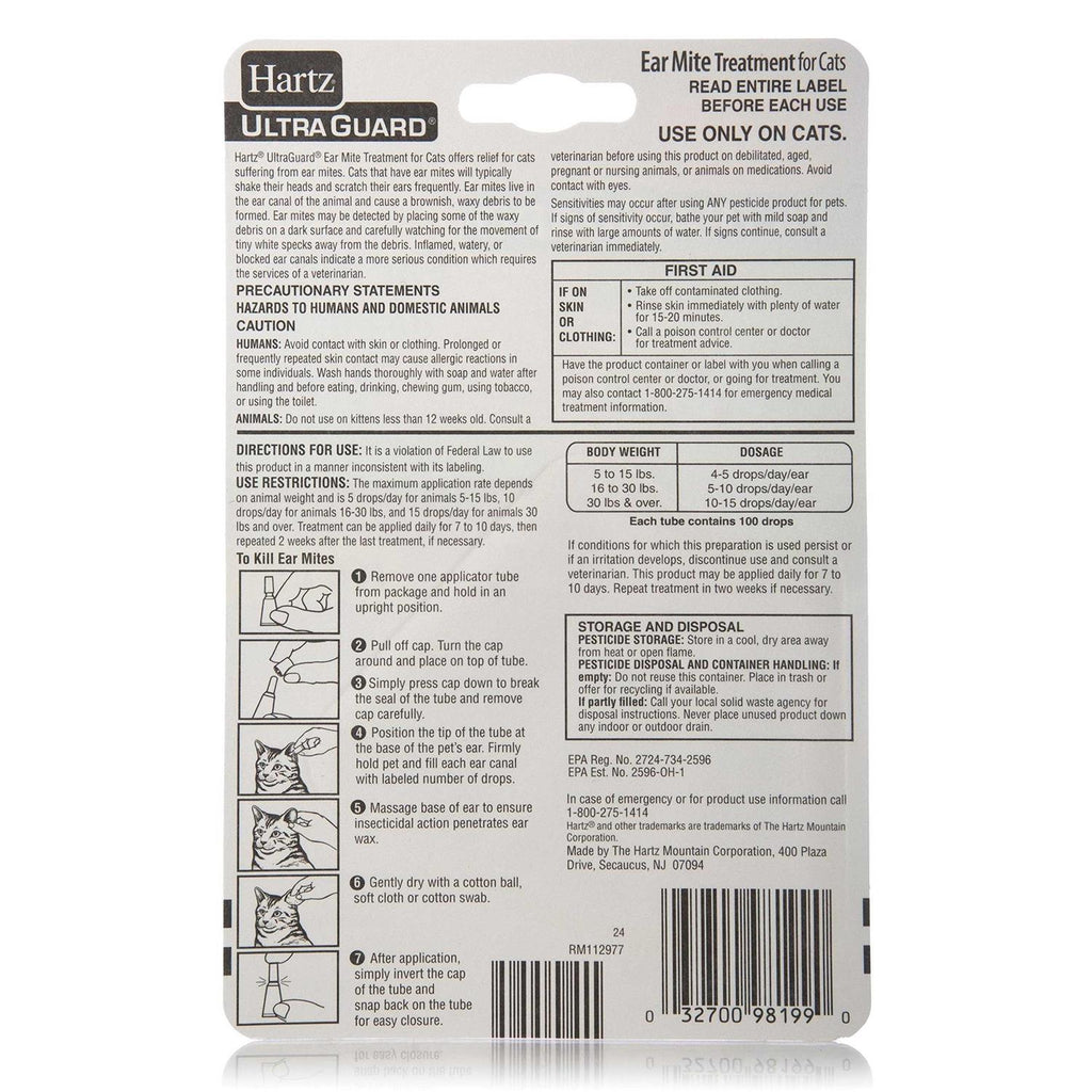 Ear Mite Treatment for Cats T325
