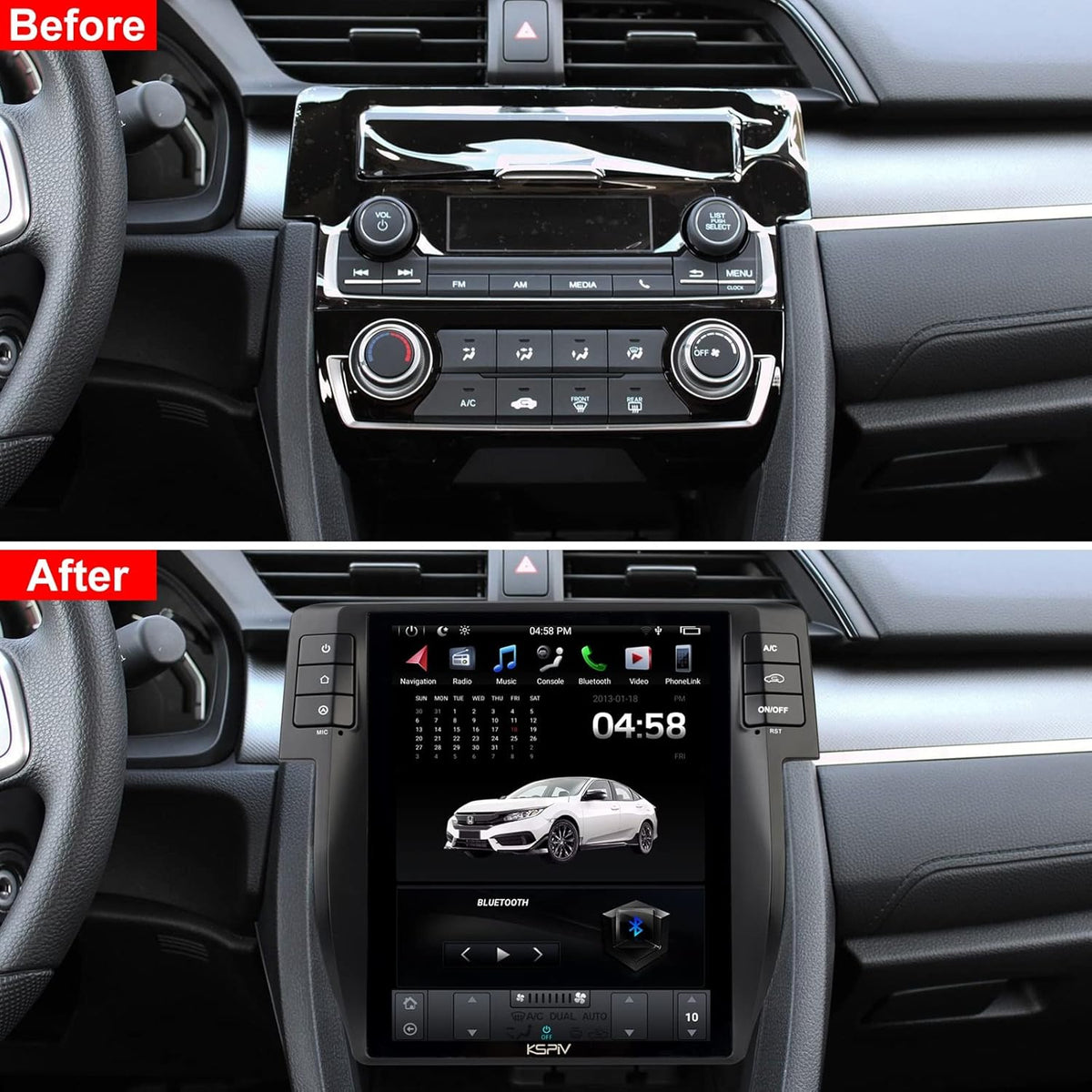 Android Car Navigation Stereo 10.4 Inch IPS Touchscreen Car Radio I684739
