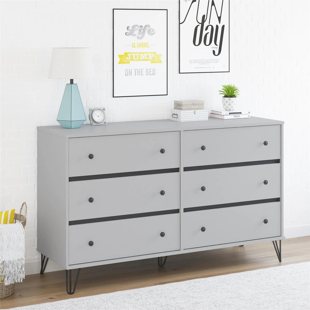 Black 6 Drawer Dresser M544843