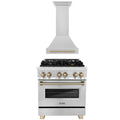30 In. Dual Fuel Range and Range Hood in Stainless Steel O199319