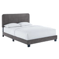 Queen Channel Tufted Performance Velvet Platform Bed N811477