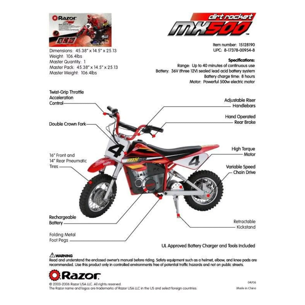 Red Electric Bike Motorcycle P418
