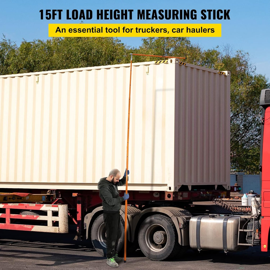 15' Fiberglass Truck Height Measuring Stick with Carrying Bag D10381