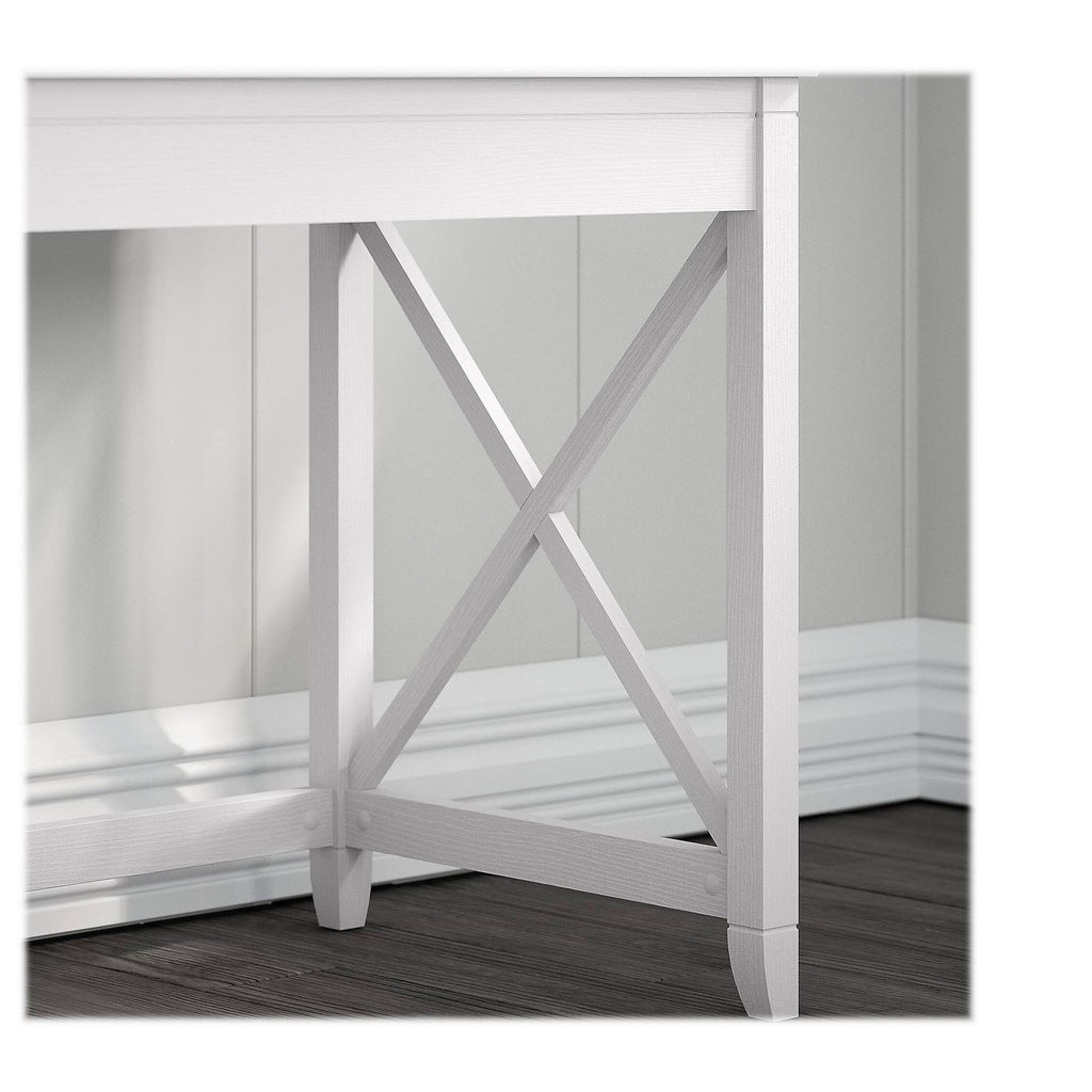 Pure White Oak Writing Desk with 2 Drawer File Cabinet U9480