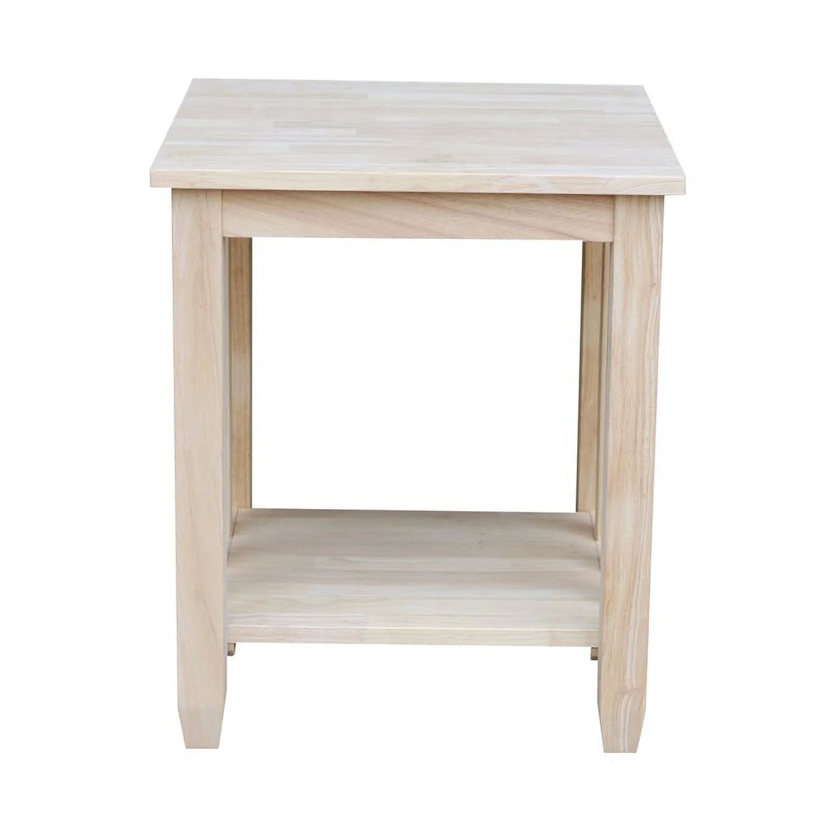 Unfinished Solid Wood End Table O2555