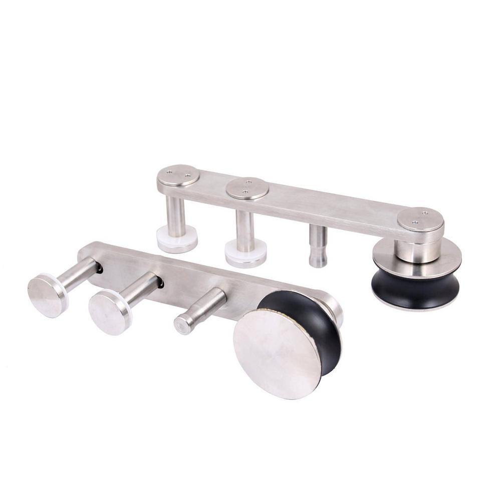 Matte Black Sliding Door Hardware 2-Set E887768