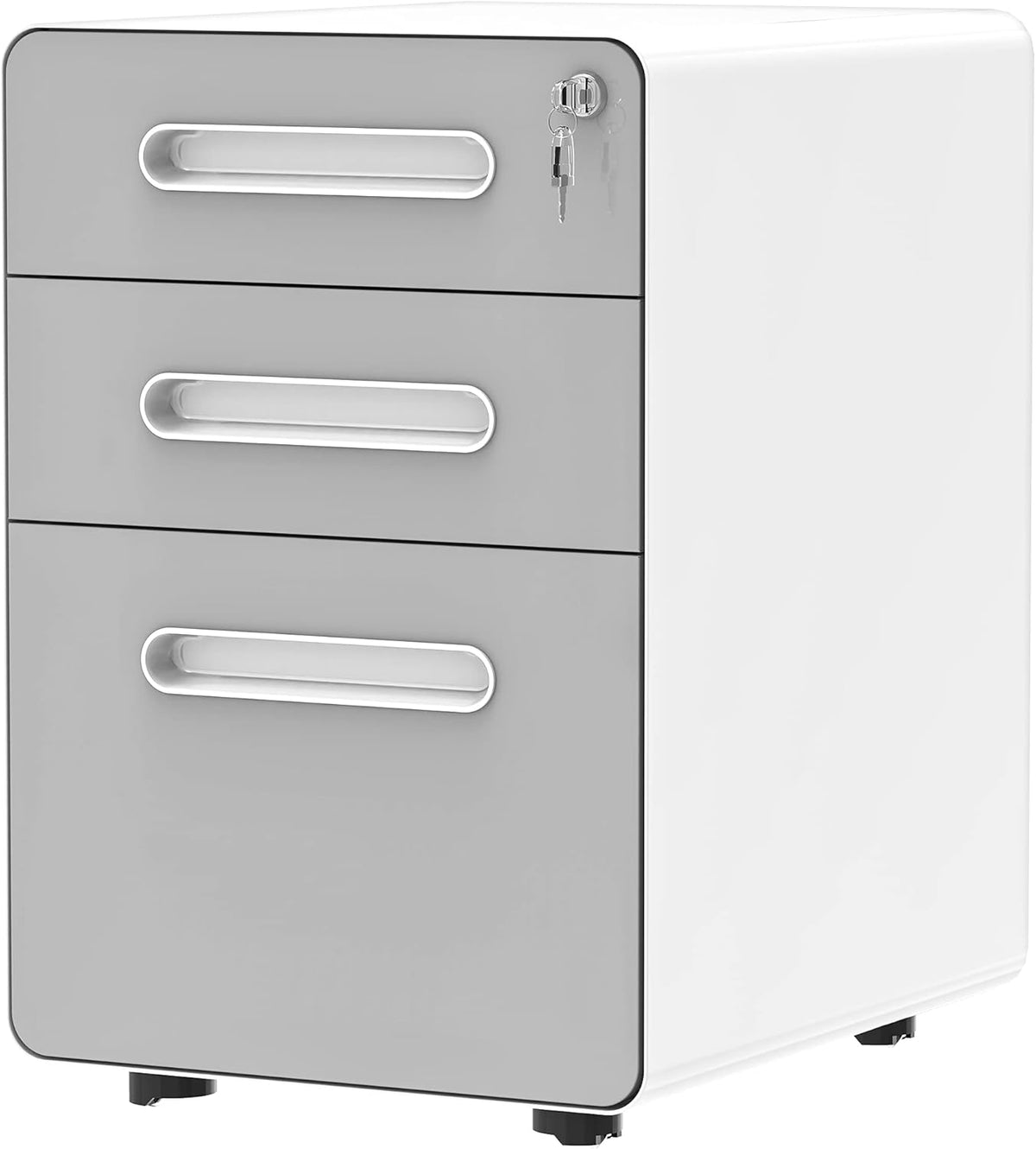 3 Drawer Metal Rolling File Cabinet with Lock Q57155