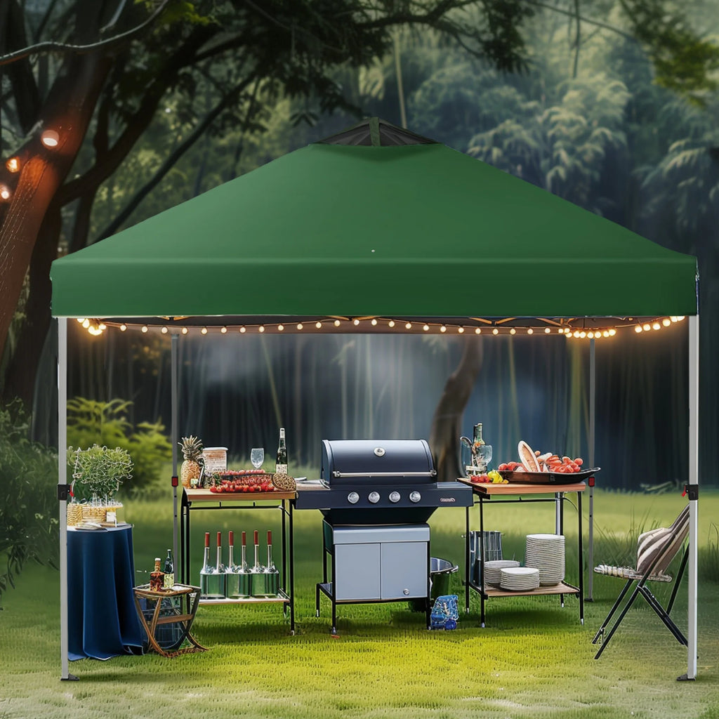 10'x 10' Pop up Canopy Tent with Roller Bag, Blue X9562