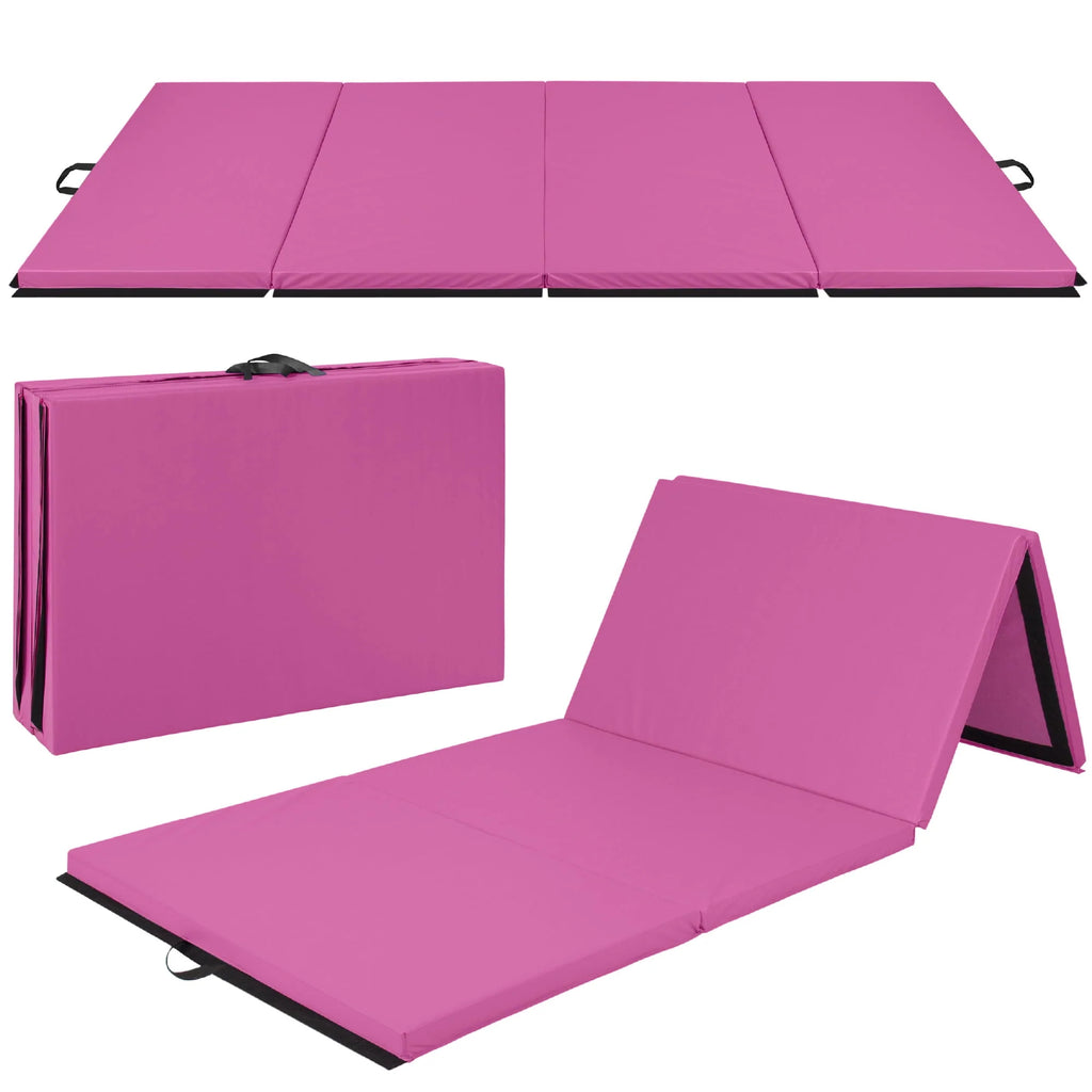 Folding Gymnastics Mat 4-Panel Exercise Floor Mats M834914