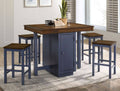 5-Pc Dark Oak Counter Height Table Set Z6102