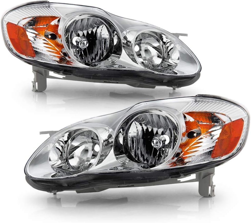 Toyota Corolla Replacement Headlights Amber Signal Lamp Driver + Passenger Side Z928