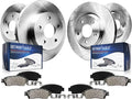 Front and Rear Disc Rotors + Ceramic Brake Pads 8pc Set H25719
