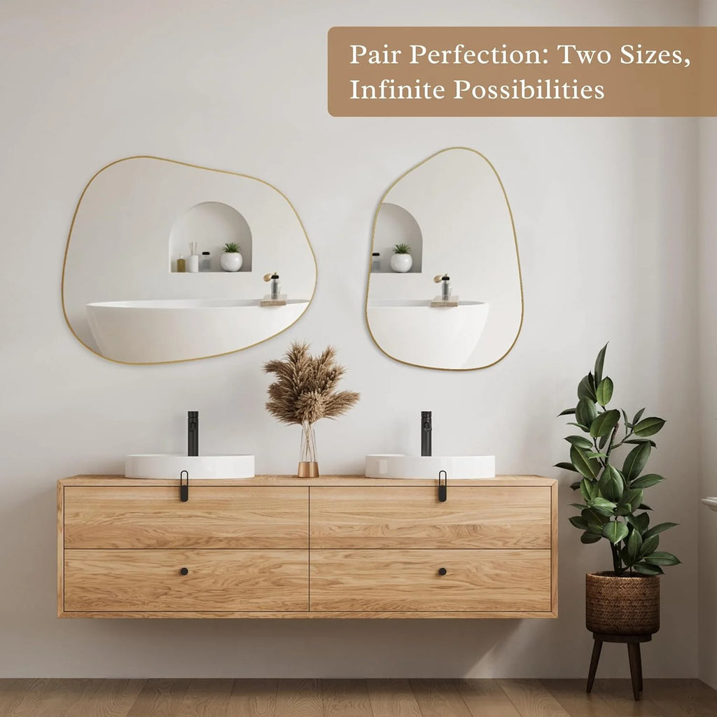 Irregular Asymmetrical Wall Mirror X2914